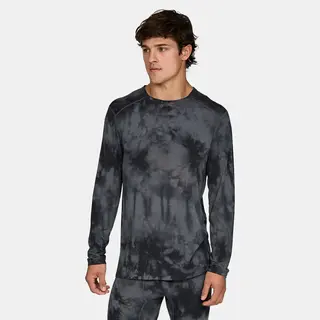 Le Bent Mens Lightweight Crew (25/26) Charcoal Tie Dye-971