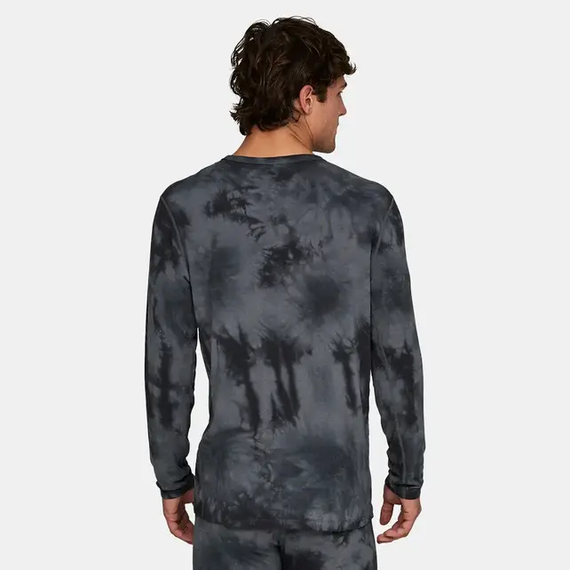 Le Bent Mens Lightweight Crew (25/26) Charcoal Tie Dye-971