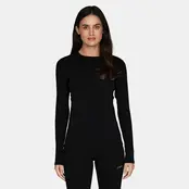 Le Bent Womens Heavyweight Grid Fleece Crew (26/27) Black