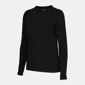 Le Bent Womens Heavyweight Antarctic Grid Fleece Crew (25/26) Black-001