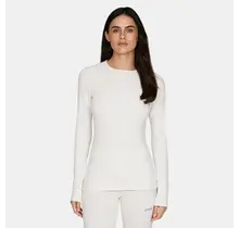 Le Bent Womens Heavyweight Antarctic Grid Fleece Crew (25/26) Pearl-113