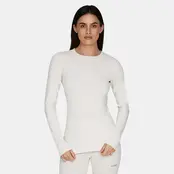 Le Bent Womens Heavyweight Grid Fleece Crew (26/27) Pearl