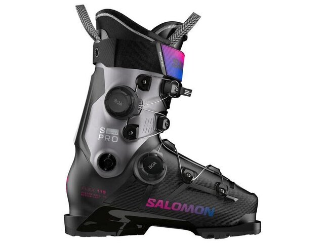 Salomon S/Pro Supra Dual Boa 115 W (25/26) Black / Beluga Met. / Beetroot Purple