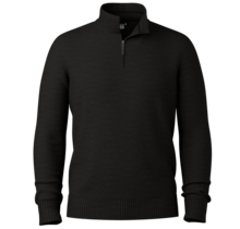 Smartwool Men's Sparwood 1/4 Zip Sweater (25/26) Charcoal Heather-010