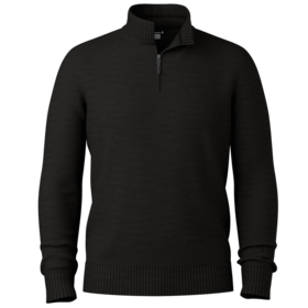 Smartwool Men's Sparwood 1/4 Zip Sweater (25/26) Charcoal Heather-010