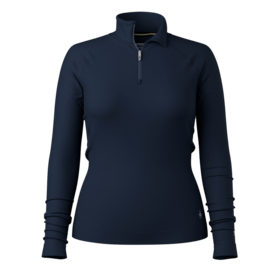 Smartwool Women's Classic Thermal Merino Base Layer 1/4 Zip Boxed (25/26) Deep Navy-092