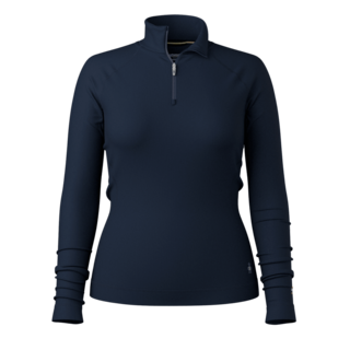 Smartwool Women's Classic Thermal Merino Base Layer 1/4 Zip Boxed (25/26) Deep Navy-092