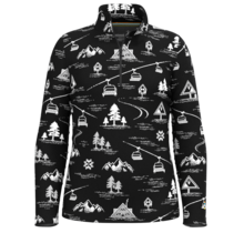 Smartwool Kids' Classic Thermal Merino Base Layer 1/4 Zip Boxed (25/26) Black Ski Day-Q12