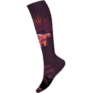 Smartwool Women's Ski Full Cushion Alpine Auroras Otc Socks (25/26) Purple Iris-L90