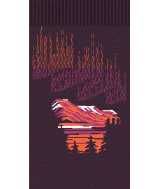 Smartwool Women's Ski Full Cushion Alpine Auroras Otc Socks (25/26) Purple Iris-L90