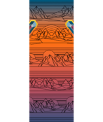 Smartwool Ski Zero Cushion Geo Peaks Print Otc Socks (25/26) Orange Rust-L17