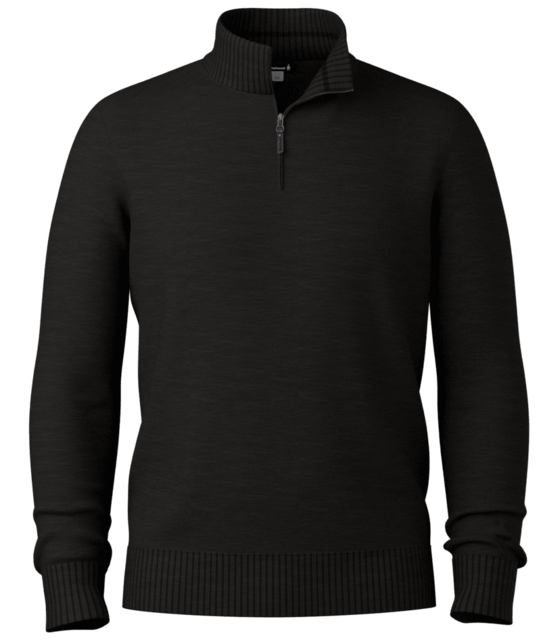 Smartwool Men's Sparwood 1/4 Zip Sweater (25/26) Charcoal Heather-010