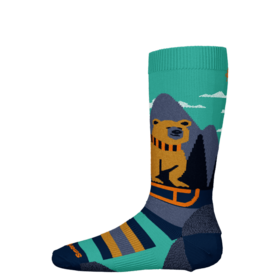 Smartwool Kids' Ski Light Cushion Sleigh Bear Otc Socks (25/26) Capri-810