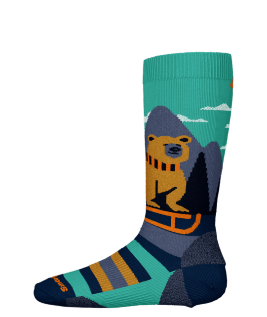 Smartwool Kids' Ski Light Cushion Sleigh Bear Otc Socks (25/26) Capri-810