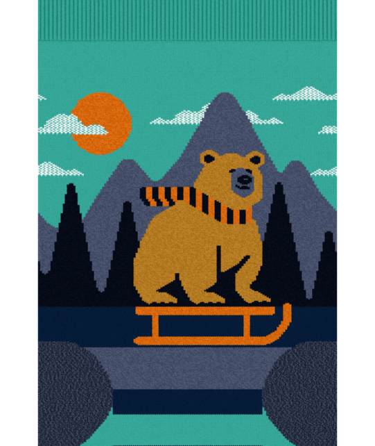 Smartwool Kids' Ski Light Cushion Sleigh Bear Otc Socks (25/26) Capri-810