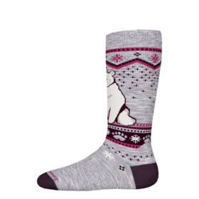 Smartwool Kids' Wintersport Full Cushion Polar Bear Otc Socks (25/26) Purple Eclipse-H76