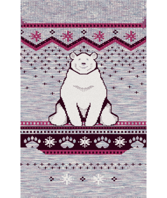 Smartwool Kids' Wintersport Full Cushion Polar Bear Otc Socks (25/26) Purple Eclipse-H76