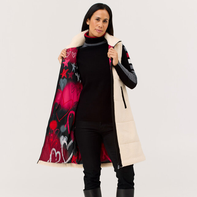 Krimson Klover Kira Fleece Vest Long (25/26) Natural-105