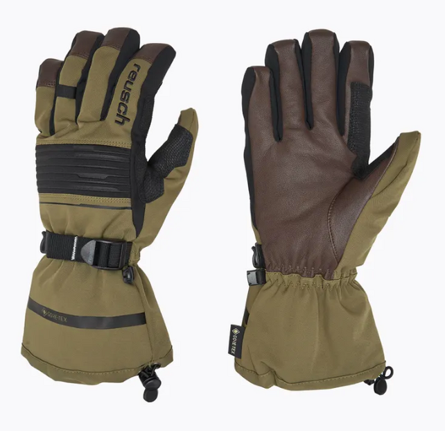 Reusch Alpine Ski Glove, Isidro Gtx (25/26) Burnt Olive-Dark Brown-5499