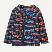 Patagonia Baby Micro D Crew (25/26) Salmon Energy: New Navy-Senn