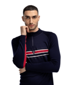 Dale Of Norway Aksla Masc Baselayer Half Zip (26/27) Navy Red Offwhite