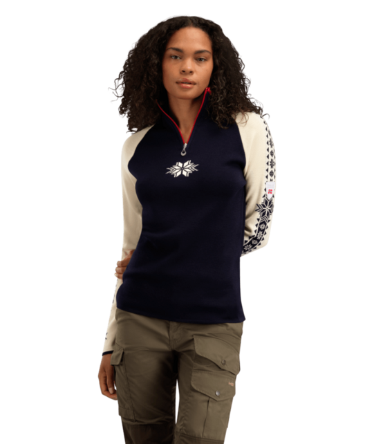 Dale Of Norway Geilo Fem Sweater (26/27) Navy Offwhite Raspberry