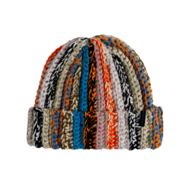 Autumn Patchwork Beanie (26/27) Teal O/S