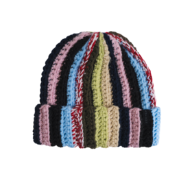 Autumn Patchwork Beanie (26/27) Lemonade O/S