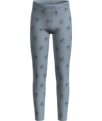 Icebreaker Kids Merino 200 Oasis Leggings Bear Tour Aop (26/27) Zinc Blue/Aop
