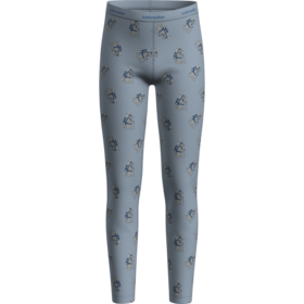 Icebreaker Kids Merino 200 Oasis Leggings Bear Tour Aop (26/27) Zinc Blue/Aop