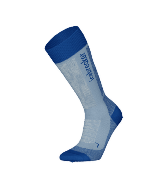 Icebreaker Kids Merino Blend Ski+ Medium Otc (26/27) Zinc Blue/Lazurite/Snow