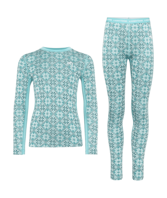 Kari Traa Junior Hennie Base Layer Set (26/27) Blue Lagoon