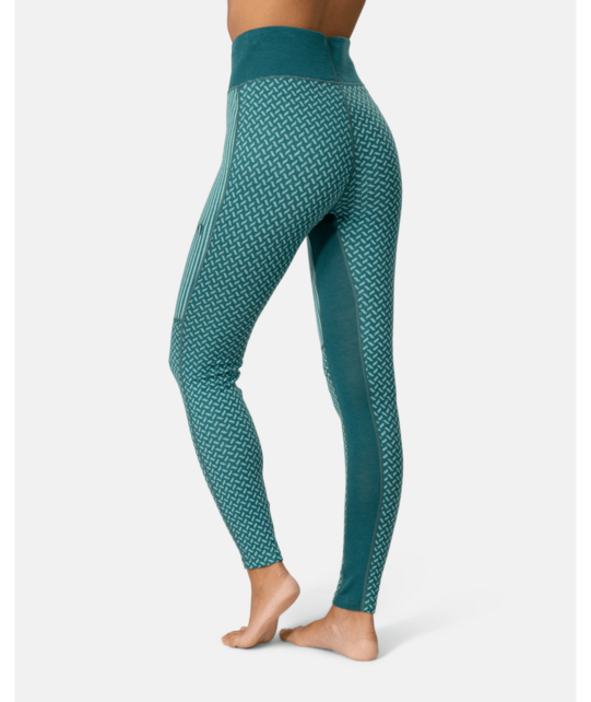 Kari Traa Smekker High Waist Base Layer Pants (26/27) Peacock