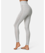 Kari Traa Anna High Waist Base Layer Pants (26/27) Light Grey Melange