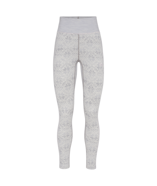 Kari Traa Anna High Waist Base Layer Pants (26/27) Light Grey Melange
