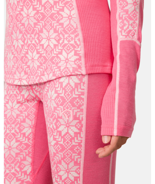 Kari Traa Anna High Waist Base Layer Pants (26/27) Bubblegum