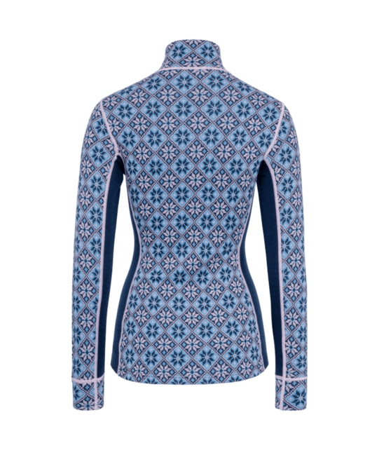 Kari Traa Rose Half Zip Base Layer Top - 100% Merino Wool (26/27) Dark Navy Blue