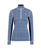Kari Traa Rose Half Zip Base Layer Top - 100% Merino Wool (26/27) Dark Navy Blue