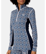 Kari Traa Rose Half Zip Base Layer Top - 100% Merino Wool (26/27) Dark Navy Blue
