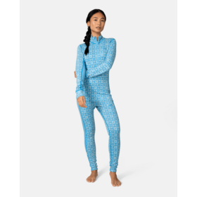 Kari Traa Rose Half Zip Base Layer Top - 100% Merino Wool (26/27) Ocean