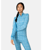 Kari Traa Rose Half Zip Base Layer Top - 100% Merino Wool (26/27) Ocean