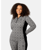 Kari Traa Rose Half Zip Base Layer Top - 100% Merino Wool (26/27) Black