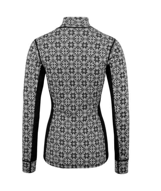 Kari Traa Rose Half Zip Base Layer Top - 100% Merino Wool (26/27) Black