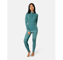 Kari Traa Smekker Half Zip Base Layer - 100% Merino Wool (26/27) Peacock