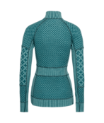 Kari Traa Smekker Half Zip Base Layer - 100% Merino Wool (26/27) Peacock