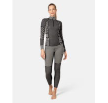 Kari Traa Smekker Half Zip Base Layer - 100% Merino Wool (26/27) Black