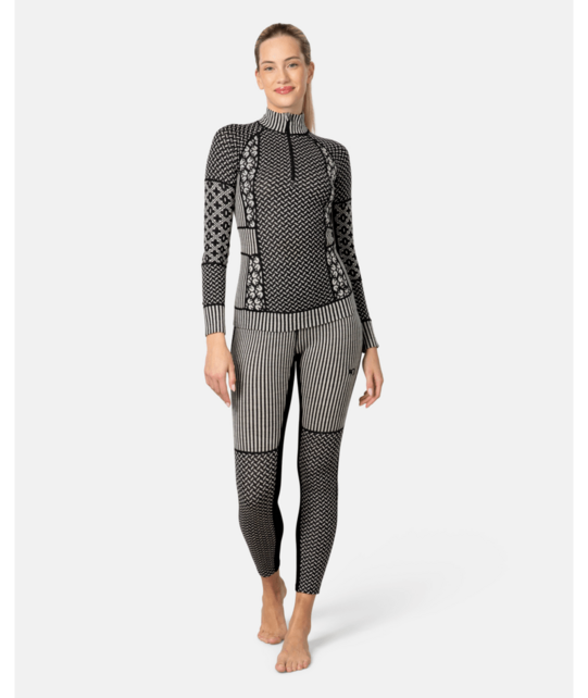 Kari Traa Smekker Half Zip Base Layer - 100% Merino Wool (26/27) Black