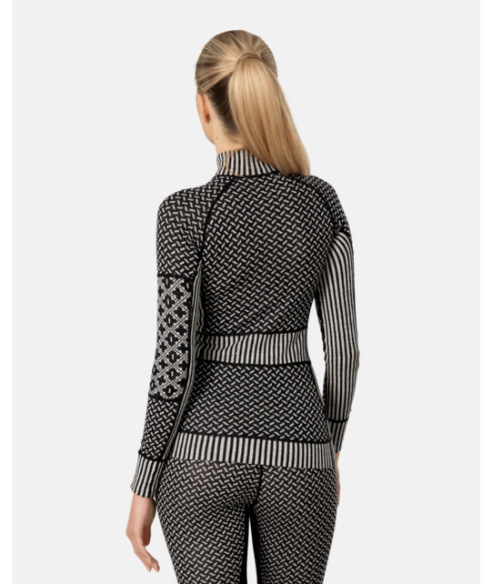 Kari Traa Smekker Half Zip Base Layer - 100% Merino Wool (26/27) Black
