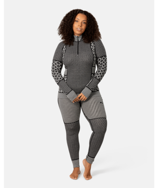 Kari Traa Smekker Half Zip Base Layer - 100% Merino Wool (26/27) Black