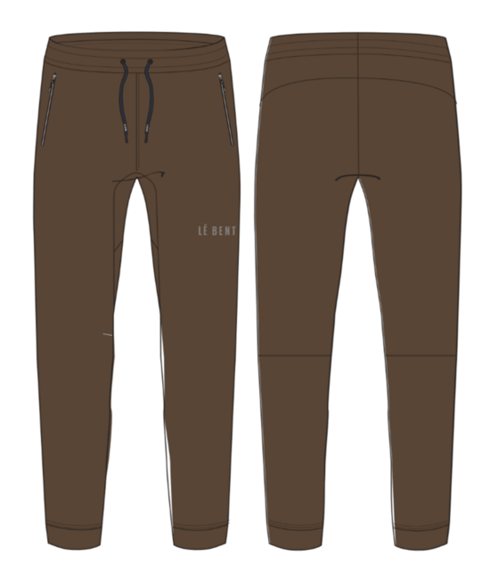 Le Bent Womens Heavyweight Grid Fleece Jogger (26/27) Cocoa